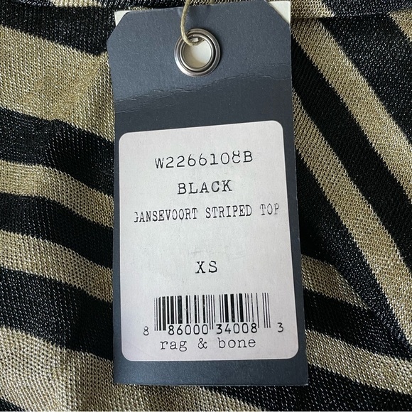 New! Rag & Bone Jansevoort Striped Top nwt 18361 - Picture 9 of 12